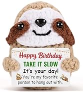 MBL Birthday Gifts for Girl Women - Happy Birthday Unique Funny Crochet Sloth Bday Decorations Gi...