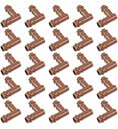 FoxRose 1/2" Drip Irrigation Barbed Elbow Fitting, 25 Pack Drip Irrigation Elbow Parts Fit for 1/...