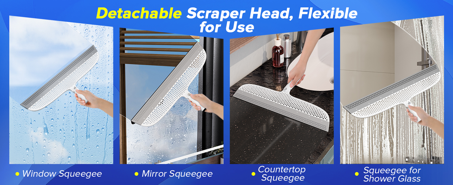 Detachable Scraper Head, Flexible for Use