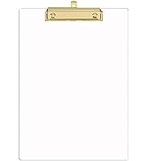 Piasoenc Acrylic Clipboards, Fashion Clear Clipboard, Stardard Letter Size Clip Board, A4 Size 12...