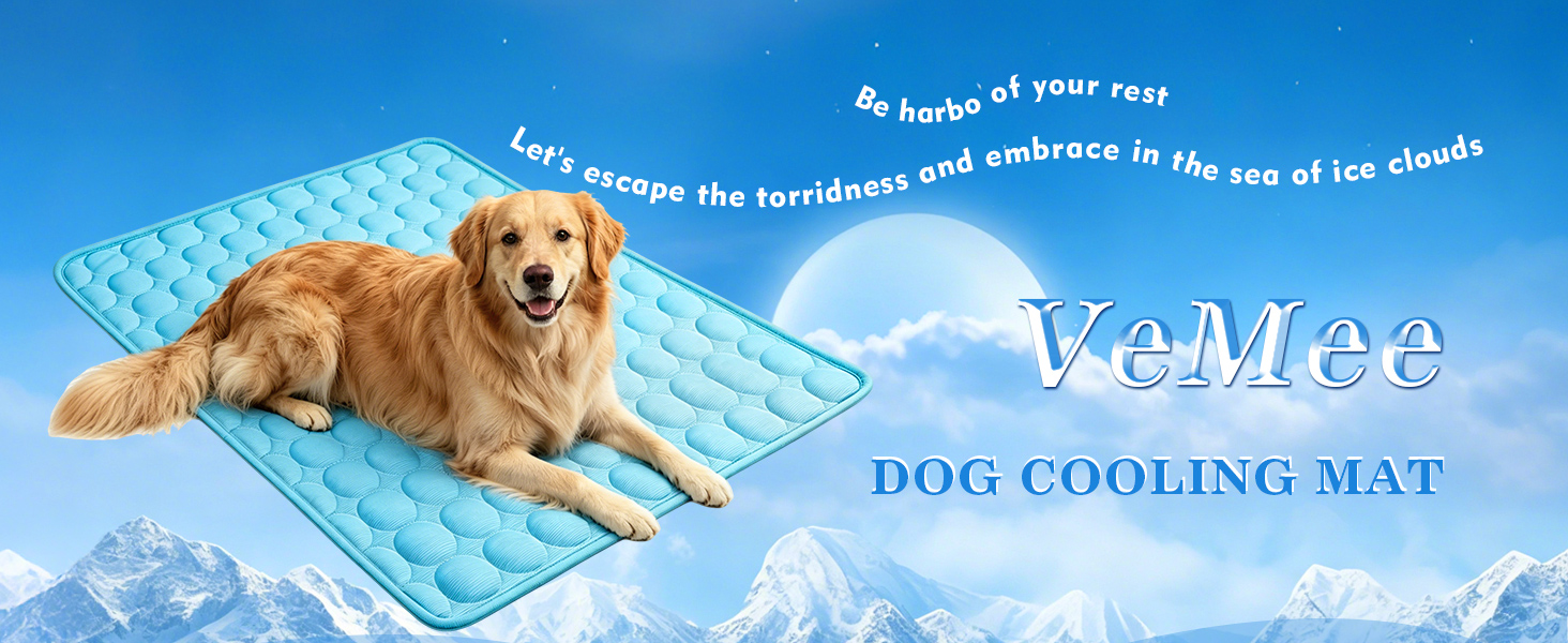 Dog cooling pad creates a cool relaxing area for multiple household pets