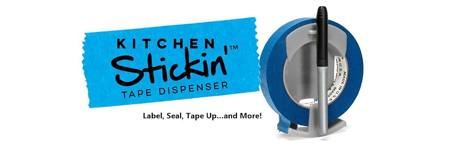 Kitchen Stickin' Tape Dispenser. Label, seal, tape up, and more!