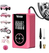 Vinid Tire Inflator Portable Air Compressor, LED Digital Display & Auto Shut-Off, 5 Models, 150 P...