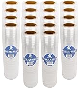 NEXCOVER 18 Inch Stretch Wrap - 1200 Feet | 60 Gauge, 18 Roll Clear Plastic Self-adhering Stretch...