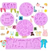 Infovox Baby Feet Silicone Molds Set of 6 for Cake Decoration, Chocolate, Fondant, Jelly, Soap, W...