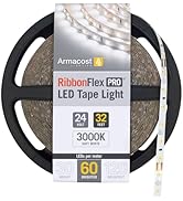 Armacost Lighting RibbonFlex Pro 24V White LED Strip Lights 60 LED/m, 3000K, 32.8 ft 145250