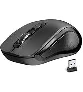 Wireless Mouse Ergonomic, Silent Cordless Computer Mouse with Side Buttons | Anti Slip Roller, 2....