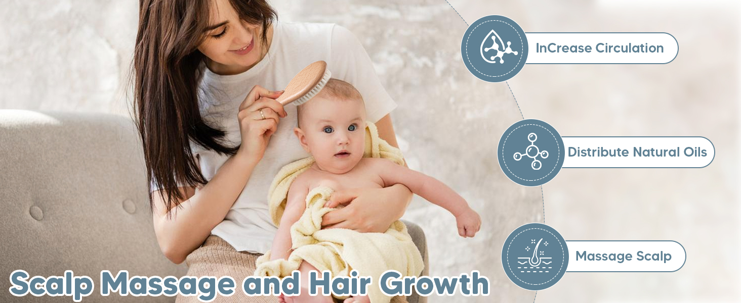 Baby hair brush and comb set