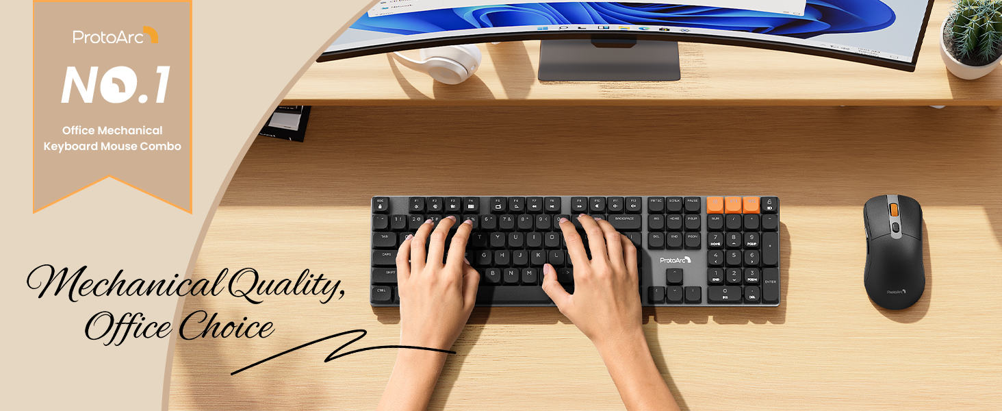 mechanical wireless keyboard and mouse