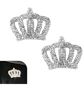 WZP 2PCS Crystal Crown Car Stickers, Bling Rhinestone Decals, Self-Adhesive Car Window Sticker fo...