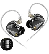 KZA COUSTICS KZ Vader Pro Hi-Fi 6-Unit Dynamic Headphones, Enhanced Bass & High Resolution, 3-Zon...