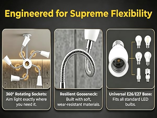 Light Socket Splitter Adapter