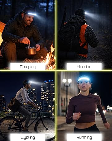 Liteband rechargeable headlamp, camping essentials, flashlight for camping