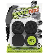 Slipstick GorillaPads CB149 Non-Slip Furniture Pads/Rubber Grippers (Set of 8) Self-Adhesive Furn...