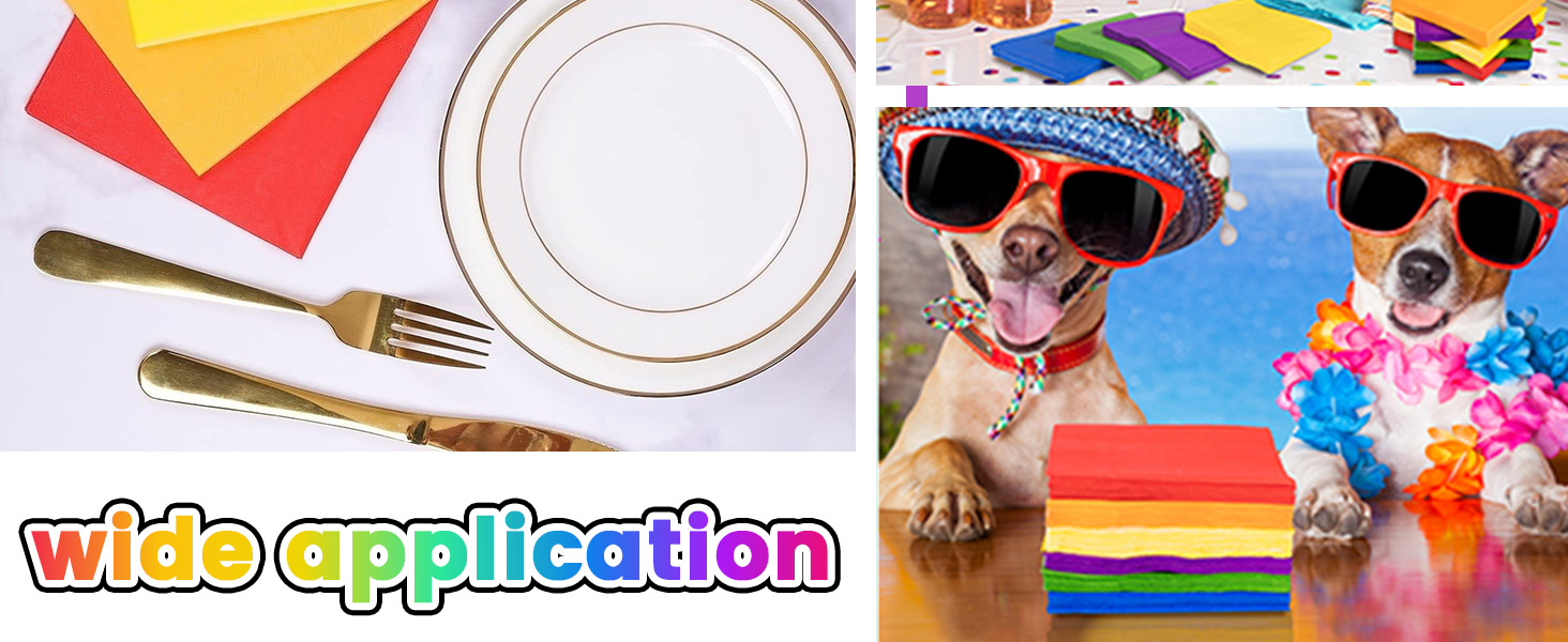 Rainbow Cocktail Napkin