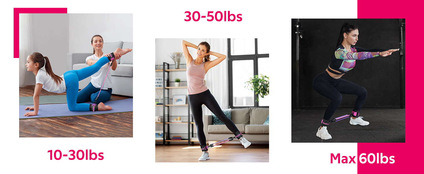 Ankle Resistance Bands with Cuffs