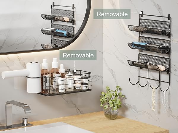 Wall-Mounted Hair Dryer Holder