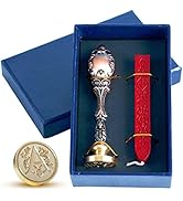 Wax Seal Stamp kit, Envelope Wax Seals DIY Kit - Retro Sealing Wax Candle + Classic Initial Alpha...