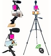 Peanutech for iPhone Vlogging kit,Vlogging kit for Android Phone,with RGB Multicolor Light Microp...