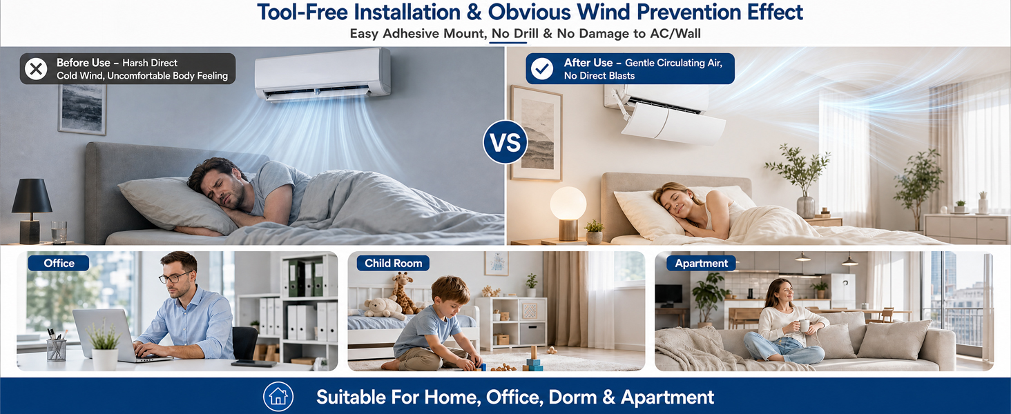 Adjustable Air Conditioner Deflector