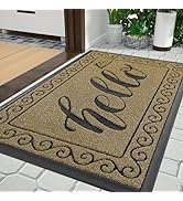 Yimobra Outdoor Indoor Door Mat Outside Entrance 36 x 24, 100% Waterproof All-Season Front Welcom...