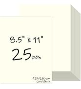 25 Sheets Cream Cardstock 8.5 x 11, 92lb/250gsm Ivory CardStock, Heavy White Card stock Printer P...
