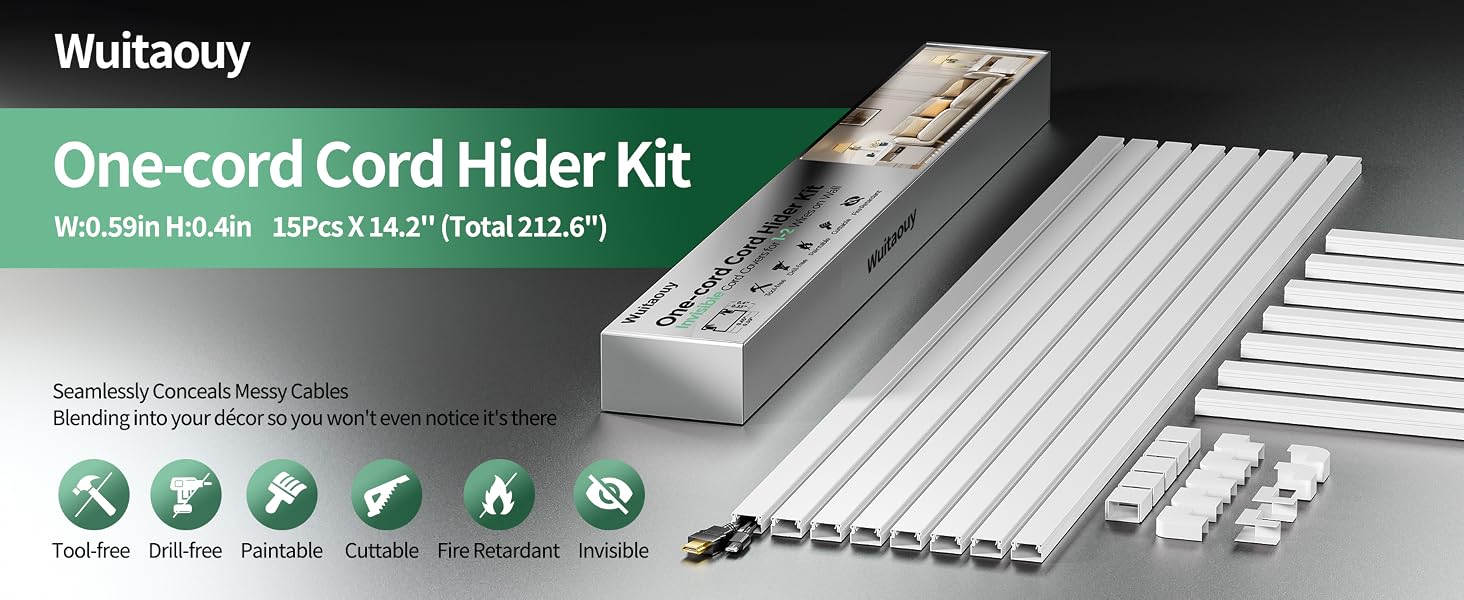 wall cord hider,cord covers for wires on wall,cable hider,cord cover,wire covers for cords on wall