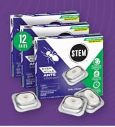 STEM Liquid Ant Baits, Kills The Queen and Colony, for Indoor Use, 12 Spill Proof Bait Stations