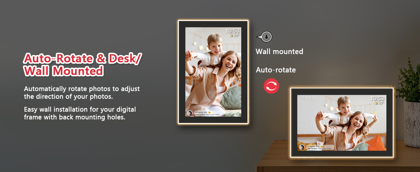 FRAMEO 10.1 Inch Smart WiFi Digital Photo Frame Digital Picture Frame