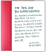 YIWANSIN Sobriety Anniversary Card for Men Women, Soberversary Greeting and Recovery Support Gift...