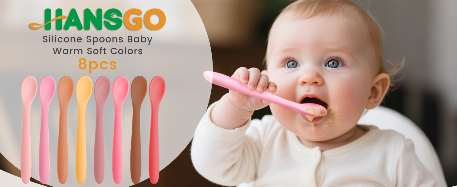 8PCS Silicone Feeding Spoons
