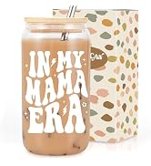 Coolife in My Mama Era Coffee Glass Cups - Best Mom, New Mom Gifts, Cute Mother Mama Gifts - Vale...