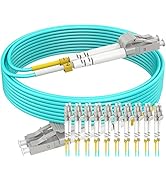 3m (10Pack) OM4 LC LC Fiber Patch Cable, OM4 Fiber LC to LC Multimode Fiber,Duplex LSZH 50/125um ...