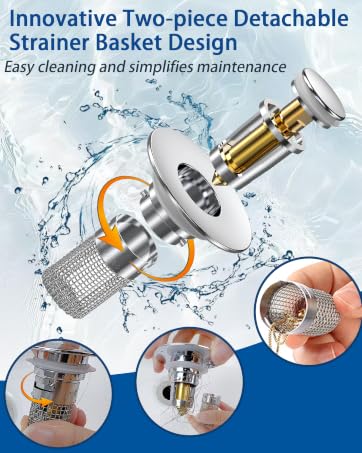 Pop-up Sink Drain Strainer