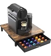 Deco Brothers Wooden Coffee Pod Drawer Compatible with 42 Nespresso Original Line Capsules, Rusti...