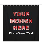 OHAJPAK Custom Photo Shower Curtain Fabric Bath Curtains Waterproof Add Personalized Logo Text Wa...