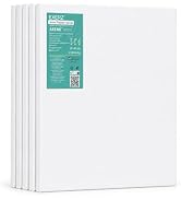 Exerz 30x40cm Pre-Stretched Canvas 5pk, 1.7cm A3 Framed Artist Canvas Blank, 280GSM 100% Cotton/T...
