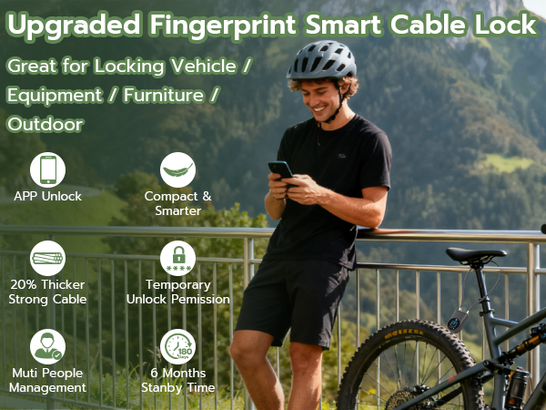new upgraded smart cable lock
