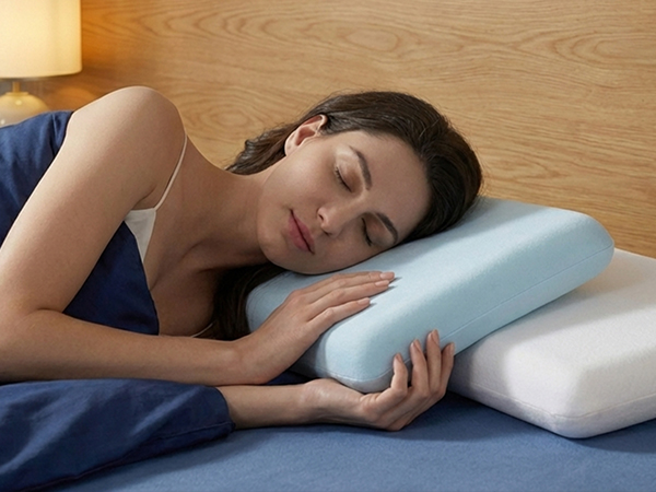 memory foam pillows cervical neck pillow queen size set of 2 side sleeper for pain relief cooling
