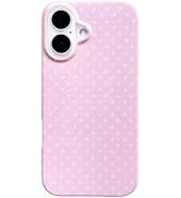 Reezaddin Light Pink White Polka Dot Phone Case for iPhone 17 6.3in,Retro Vintage Cute Aeshtetic ...