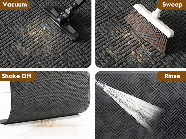 Rinse with water for deep cleaning and air dry fast