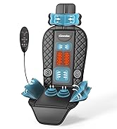 comrelax Back Massager with Heat & Traction & Vibration, Seat Massager Pad for Pain Relief Deep T...