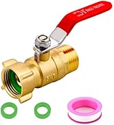 Ceaeso Brass Garden Hose Shut Off Valve Full Flow, No Restricted-Flow Water Shut-Off Connector, 3...
