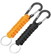 EOTW Paracord Keychain Clip Carabiner Paracord Lanyard for Keys Men Women 2Pack