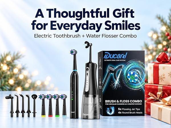 toothbrush with water flosser