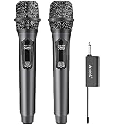 Aveek Wireless Microphones for Karaoke, Handheld Dynamic Dual Microphone System with Rechargeable...