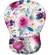 Flower Mouse Pad with Wrist Rest Ergonomic Mousepad Middle Concave Office | Wrist Support for Wom...
