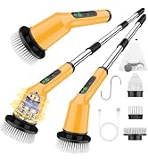 Electric Spin Scrubber for Cleaning Bathroom, Shower Scrubber Cordless Cleaning Brush with IPX7 W...