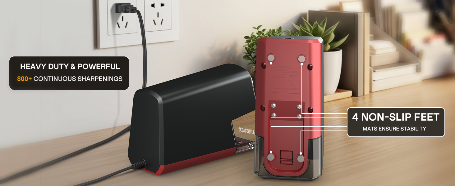 Quiet electric sharpener