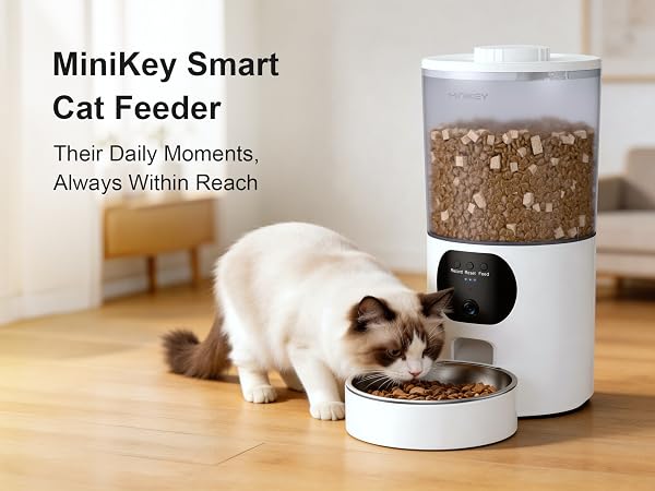 Automatic Cat Feeder with 2K Camera 5G/2.4G WiFi 6.5L Smart Pet Feeder for Cat & Small Dog